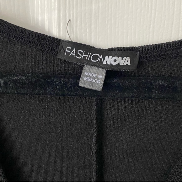 Black long waist scrunch dress - Picture 2 of 4